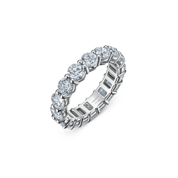 Half-Round Half-Emerald Cut Lab-Grown Diamind Eternity Band