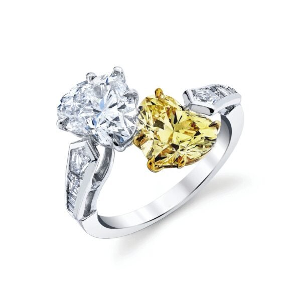 Twin Heart Shape Lab-Grown Diamond Ring