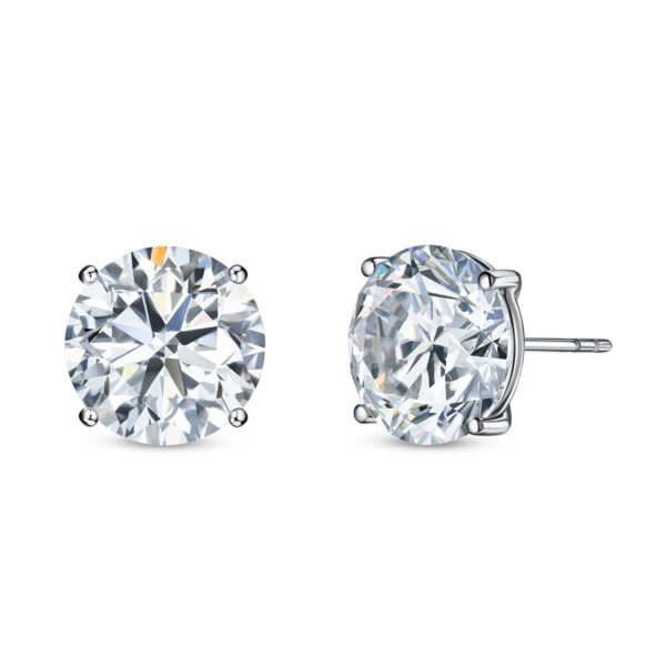 6 Carats Round Lab-Grown Diamond Studs