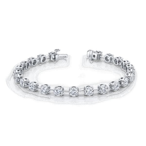 Round Cut Lab-Grown Diamond Tennis Bracelet