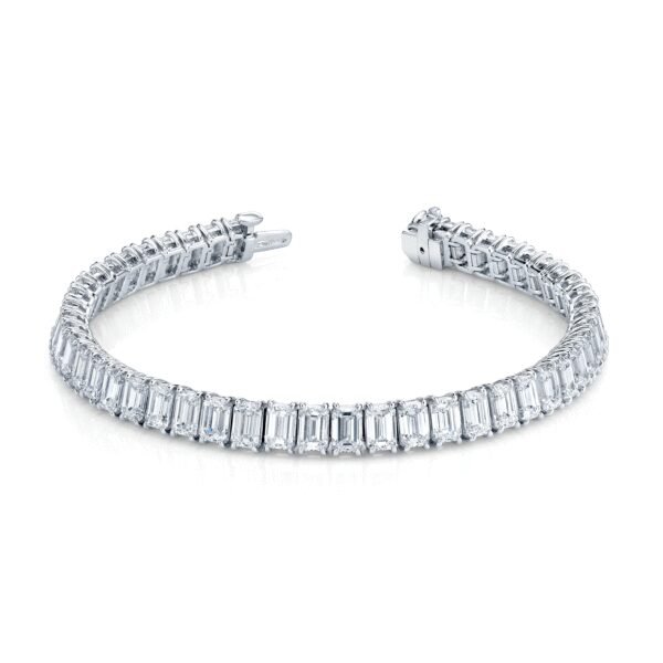 Emerald Cut Lab-Grown Diamond Tennis Bracelet