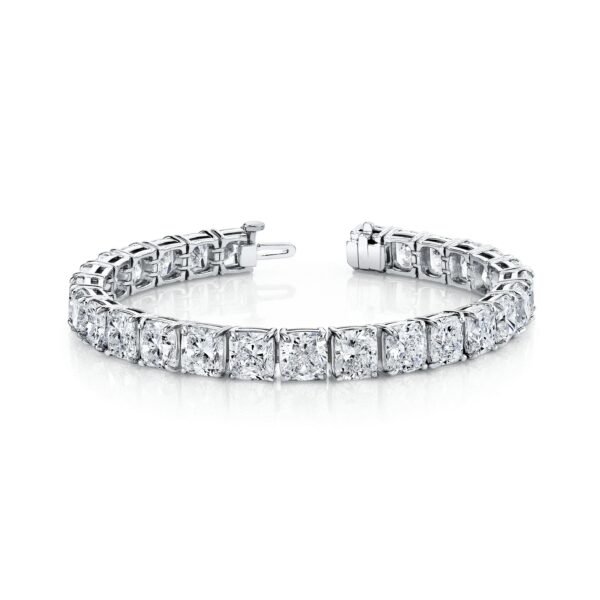 Cushion Cut Lab-Grown Diamond Tennis Bracelet