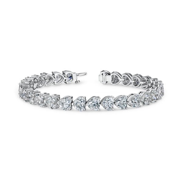 Heart Cut Lab-Grown Diamond Tennis Bracelet