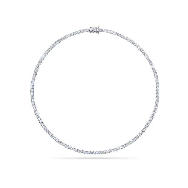 Round Cut Lab-Grown Diamond Tennis Necklace