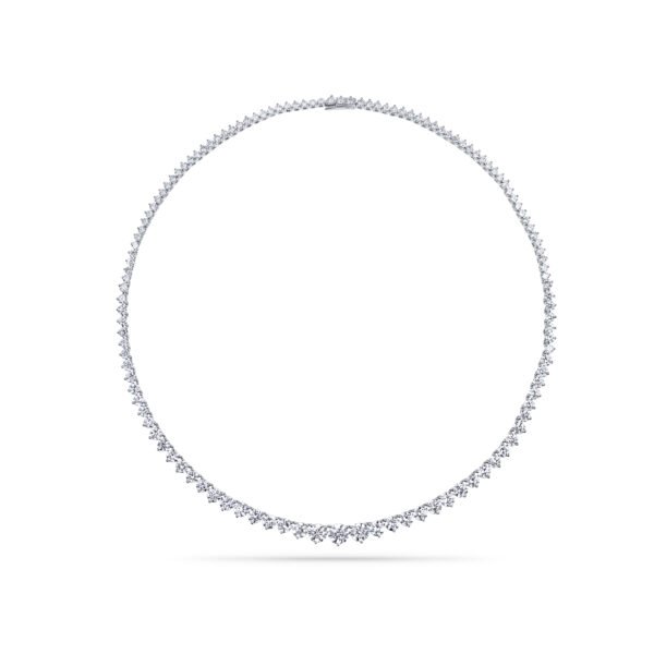 Round Cut Lab-Grown Diamonds Tennis Necklace