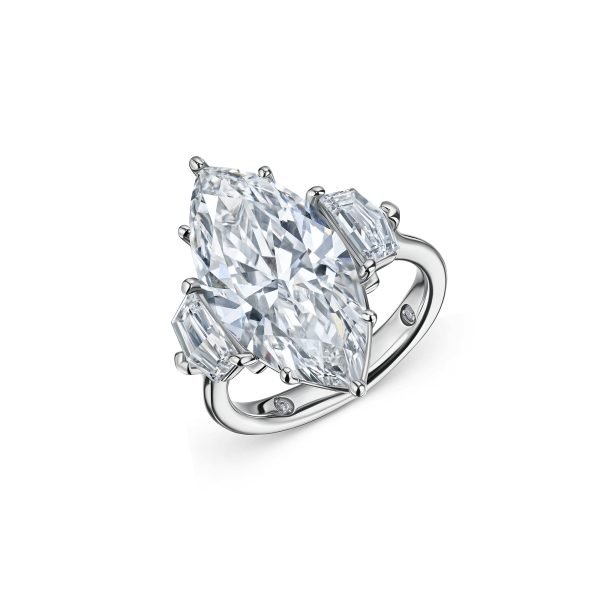 10.33 Marquise Cut Lab-Grown Diamond Platinum Ring