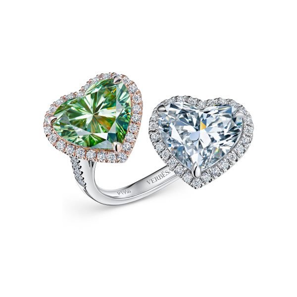 Two Hearts Lab-Grown Diamind Cocktail Ring