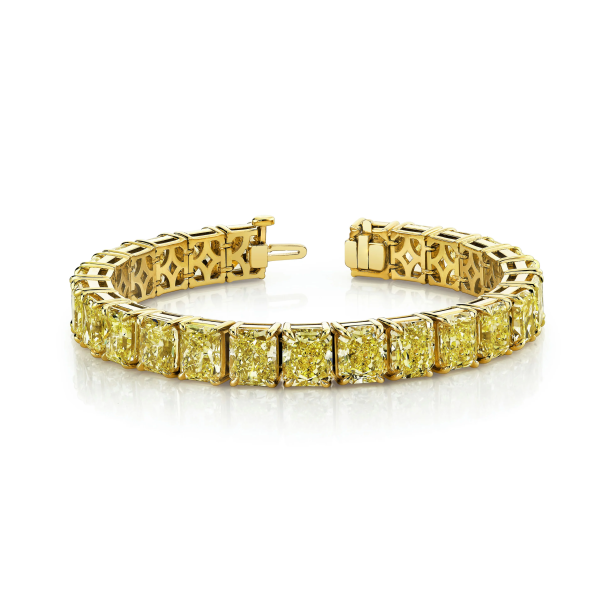 Fancy Yellow Radiant Cut Lab-Grown Diamond Bracelet