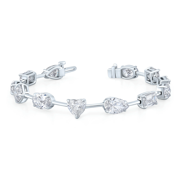 Fancy Shape Lab-Grown Diamond Bar Bracelet