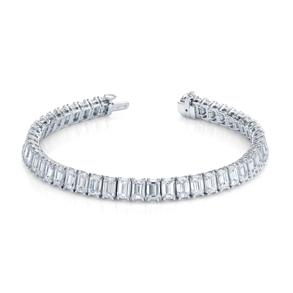 Emerald Cut Lab-Grown Diamond Tennis Bracelet