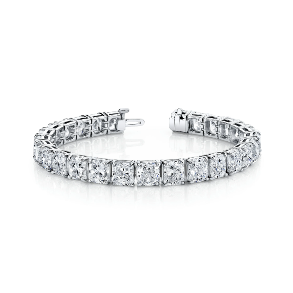 Cushion Cut Lab-Grown Diamond Tennis Bracelet