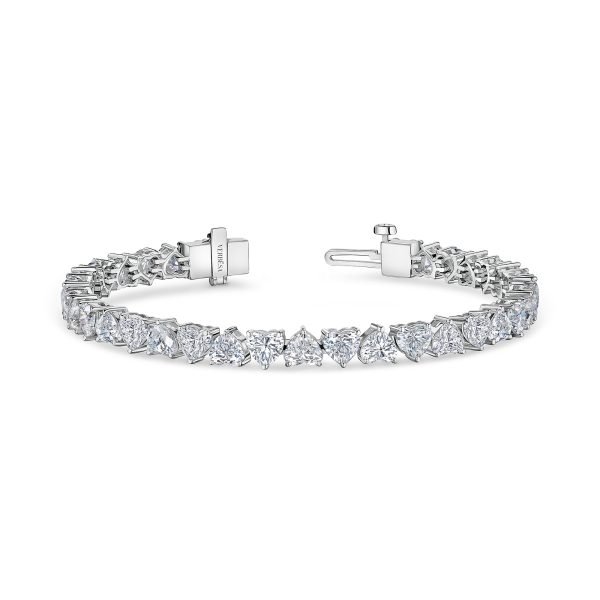 Heart Cut Lab-Grown Diamond Tennis Bracelet