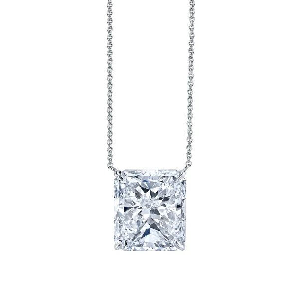 8 Carats Radiant Cut Lab-Grown Diamiond Pendant