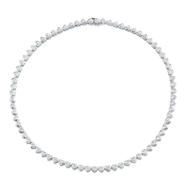 Heart Shape Lab-Grown Diamond Bezel Necklace